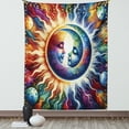 thumbnail image 1 of Ambesonne Trippy Tapestry Wall Hanging, Jumble Colors Sun and Moon, 40"x60", Amber Multicolor, 1 of 3