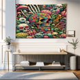 thumbnail image 1 of Ambesonne Trippy Tapestry Wall Hanging, Psychedelic Monsters Land, 60"x40", Lime Green Pink Teal, 1 of 4