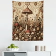 thumbnail image 1 of Ambesonne Trippy Wall Hanging Tapestry, Bohem Details Leafy Scenery, 23"x28", Camel Umber Warm Taupe, 1 of 2