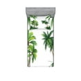 thumbnail image 1 of Ambesonne Tropic Fitted Sheet & Pillow Sham Set, Coconut Palm Tree Plants, Twin, Hunter Green, 1 of 2