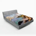 thumbnail image 1 of Ambesonne Tropic Fitted Sheet, Rock Sandy Beach Island, Full Size, Cream Blue, 1 of 3