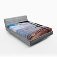 thumbnail image 1 of Ambesonne Tropic Fitted Sheet, Trinidad Tobago Island, Queen Size, Multicolor, 1 of 2