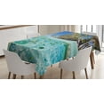 thumbnail image 1 of Ambesonne Tropic Tablecloth Rectangular Table Cover, Exotic Island Underwater, 60"x90", Multicolor, 1 of 4