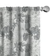 thumbnail image 1 of Ambesonne Tropical Window Curtains, Exotic Plantation Layout, Each 28" W x 63" L, Dimgray White, 1 of 4