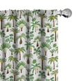 thumbnail image 1 of Ambesonne Tropical Window Curtains, Exotic Plants and Trees, Each 28" W x 95" L, White Jade Green, 1 of 4