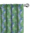 thumbnail image 1 of Ambesonne Tropical Window Curtains, Leaves Seaweed Sea Plants, Each 28" W x 63" L, Azure Blue Green, 1 of 4