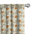 thumbnail image 1 of Ambesonne Tropical Window Curtains, Palm Trees and Coconuts, Each 28" W x 84" L, Coconut Dark Eggshell, 1 of 5