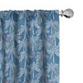 thumbnail image 1 of Ambesonne Tropical 4-Panel Curtains, Palm Trees with Lines Art, 56"x84", Dark Turquoise and Khaki, 1 of 1