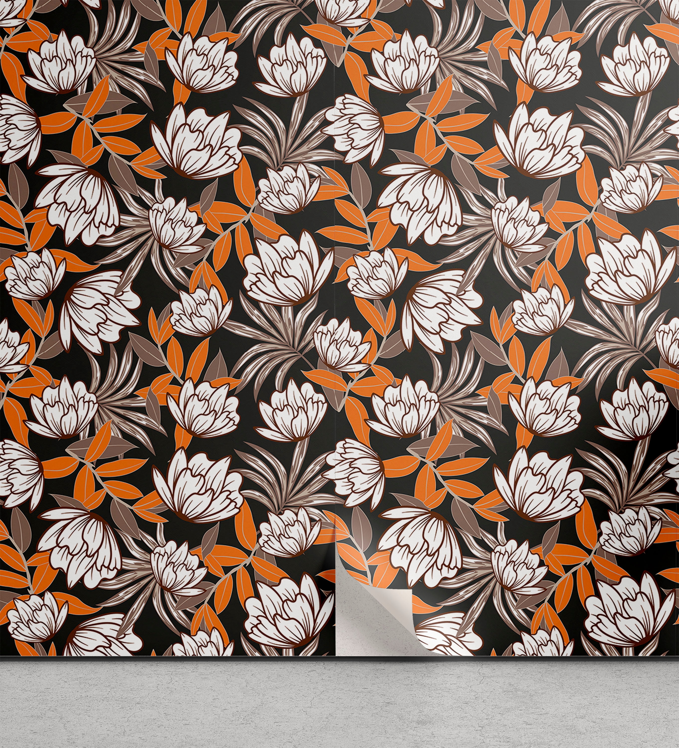 Abstract Peeling Sticker Ambesonne Tropical Abstract Peel & Stick Wallpaper for Home, Timeless ...