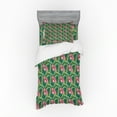thumbnail image 1 of Ambesonne Tropical Bedding Set 3 Pcs, Banana Leaves Hibiscus, Twin XL, Teal Olive Green Pink, 1 of 3