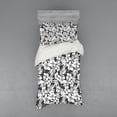 thumbnail image 1 of Ambesonne Tropical Bedding Set 3 Pcs, Exotic Hibiscus Flower, Twin, Grey and White, 1 of 3