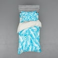 thumbnail image 1 of Ambesonne Tropical Bedding Set 3 Pcs, Exotic Miami Palms, Twin, Turquoise Aqua Blue, 1 of 3