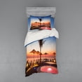 thumbnail image 1 of Ambesonne Tropical Bedding Set 3 Pcs, Ocean View at Sunset, Twin XL, Multicolor, 1 of 3