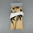 thumbnail image 1 of Ambesonne Tropical Bedding Set 3 Pcs, Palm Tree Silhouettes, Twin XL, Pale Brown and Black, 1 of 3