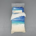 thumbnail image 1 of Ambesonne Tropical Bedding Set 3 Pcs, Shore Sea with Waves, Twin, Cream Turquoise White, 1 of 2