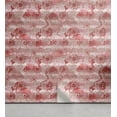 thumbnail image 1 of Ambesonne, Tropical Boho Peel & Stick Wallpaper for Home, Flamingo Floral Print, 13"x72", Ruby Pale Ruby Off White, 1 of 5