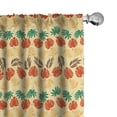 thumbnail image 1 of Ambesonne Tropical Curtains, Banana Palm Monstera Leaf, Pair of 28"x63", Burnt Orange Jade Green, 1 of 5