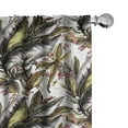 thumbnail image 1 of Ambesonne Tropical Curtains, Exotic Watercolor Ink Art, Pair of 28"x63", Pale Coffee and Burnt Sienna, 1 of 5