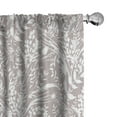 thumbnail image 1 of Ambesonne Tropical Curtains, Fern Branches Silhouettes, Pair of 28"x63", Dark Eggshell White, 1 of 5