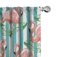 thumbnail image 1 of Ambesonne Tropical Curtains, Flamingos Exotic Foliage, Pair of 28"x63", Dark Seafoam and Soft Pink, 1 of 5