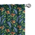 thumbnail image 1 of Ambesonne Tropical Curtains, Floral Abstract Leaves Art, Pair of 28"x95", Burnt Sienna Fern Green, 1 of 4
