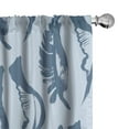 thumbnail image 1 of Ambesonne Tropical Curtains, Grunge Palm Leaves Pattern, Pair of 28"x95", Slate Blue and Pale Grey, 1 of 1
