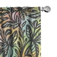 thumbnail image 1 of Ambesonne Tropical Curtains, Leaves Colorful Back Art, Pair of 28"x95", Pale Peach and Soft Blue, 1 of 5