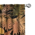 thumbnail image 1 of Ambesonne Tropical Curtains, Palm Jungle Exotic Foliage, Pair of 28"x84", Burnt Orange and Earth Yellow, 1 of 5