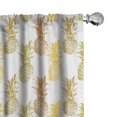 thumbnail image 1 of Ambesonne Tropical Curtains, Sketched Stamp Minimal, Pair of 28"x84", Olive Green Cinnamon, 1 of 5