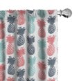thumbnail image 1 of Ambesonne Tropical Curtains, Stamped Minimal Backdrop, Pair of 28"x95", Turquoise White Coral, 1 of 5