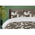 thumbnail image 1 of Ambesonne Tropical Down Alternative Quilt Comforter, Earthy Exotic Pattern Leaf, King, Dark Taupe White, 1 of 1