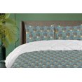 thumbnail image 1 of Ambesonne Tropical Down Alternative Quilt Comforter, Exotic Palm Leafy Pattern, Twin XL, Marigold and Ceil Blue, 1 of 5