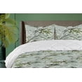 thumbnail image 1 of Ambesonne Tropical Down Alternative Quilt Comforter, Vintage Jungle Foliage Art, King, Olive Green and Pale Seafoam, 1 of 1