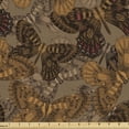 thumbnail image 1 of Ambesonne Tropical Fabric by the Yard Upholstery, Butterfly Victorian Print, 5 Yards, Pale Caramel and Ginger, 1 of 5