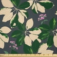 thumbnail image 1 of Ambesonne Tropical Fabric by the Yard Microfiber, Abstract Wildflower Plot, 2 Yards, Hunter Green Pale Peach, 1 of 1