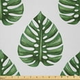 thumbnail image 1 of Ambesonne Tropical Fabric by the Yard Microfiber, Hand Drawing Jungle Leaf, 1 Yard, Fern Green Dark Green, 1 of 4