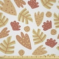 thumbnail image 1 of Ambesonne Tropical Fabric by the Yard Microfiber, Modern Abstract Leaves Art, 10 Yards, Pastel Brown Pale Rust, 1 of 2