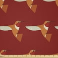 thumbnail image 1 of Ambesonne Tropical Fabric by the Yard Microfiber, Repeating Humming Birds, 1 Yard, Ruby Burnt Orange and Beige, 1 of 2