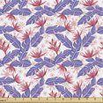 thumbnail image 1 of Ambesonne Tropical Fabric by the Yard Upholstery, Banana Leaves Hawaiian, 2 Yards, Raspberry and Blue Violet, 1 of 5
