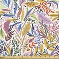 thumbnail image 1 of Ambesonne Tropical Fabric by the Yard Upholstery, Colorful Leaves Branch, 10 Yards, Ceil Blue Pale Orange, 1 of 5