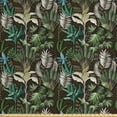 thumbnail image 1 of Ambesonne Tropical Fabric by the Yard Upholstery, Exotic Hawaii Plants Art, 3 Yards, Seal Brown Multicolor, 1 of 4