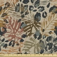 thumbnail image 1 of Ambesonne Tropical Fabric by the Yard Upholstery, Exotic Leaves Grunge Art, 3 Yards, Cinnamon and Green Brown, 1 of 1