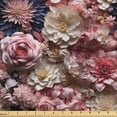thumbnail image 1 of Ambesonne Tropical Fabric by the Yard Upholstery, Jumble Flowers Top View, 3 Yards, Dried Rose Violet Blue, 1 of 5
