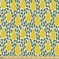 thumbnail image 1 of Ambesonne Tropical Fabric by the Yard Upholstery, Leaves and Pears Pattern, 2 Yards, Orange Green and White, 1 of 5