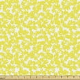 thumbnail image 1 of Ambesonne Tropical Fabric by the Yard Upholstery, Monochrome Exotic Flower, 1 Yard, Yellow and White, 1 of 5