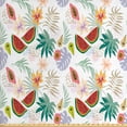 thumbnail image 1 of Ambesonne Tropical Fabric by the Yard Upholstery, Retro Watermelon Papaya, 2 Yards, Multicolor, 1 of 4