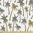thumbnail image 1 of Ambesonne Tropical Fabric by the Yard Upholstery, Summer Themed Pattern Palm, 1 Yard, Dark Mustard Army Green, 1 of 5