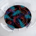 thumbnail image 1 of Ambesonne Tropical Fitted Round Tablecloth, Colorful Palm Leaves Plot, 36"- 40" Diameter, Dark Pink Sea Blue, 1 of 5