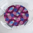 thumbnail image 1 of Ambesonne Tropical Fitted Round Tablecloth, Watercolor Pineapples Plot, 45"- 56" Diameter, Dark Magenta Pale Green, 1 of 5
