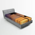 thumbnail image 1 of Ambesonne Tropical Fitted Sheet, Exotic Coconut Dreamy, Twin Size, Yellow Black, 1 of 2